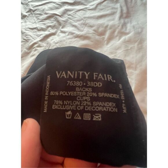 Vanity Fair Black Woman’s Bra Size 38DD - Picture 11 of 11